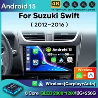 Android 15 Radio de coche para Suzuki Swift 4 2011-2017 inalámbrico Carplay Auto Radio reproductor Multimedia 4G Wifi GPS DSP 48EQ 2din