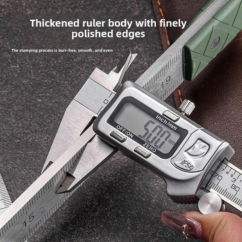 High Hardness Thickened Stainless Steel Ruler - Forged Multi-Purpose Measuring Tool