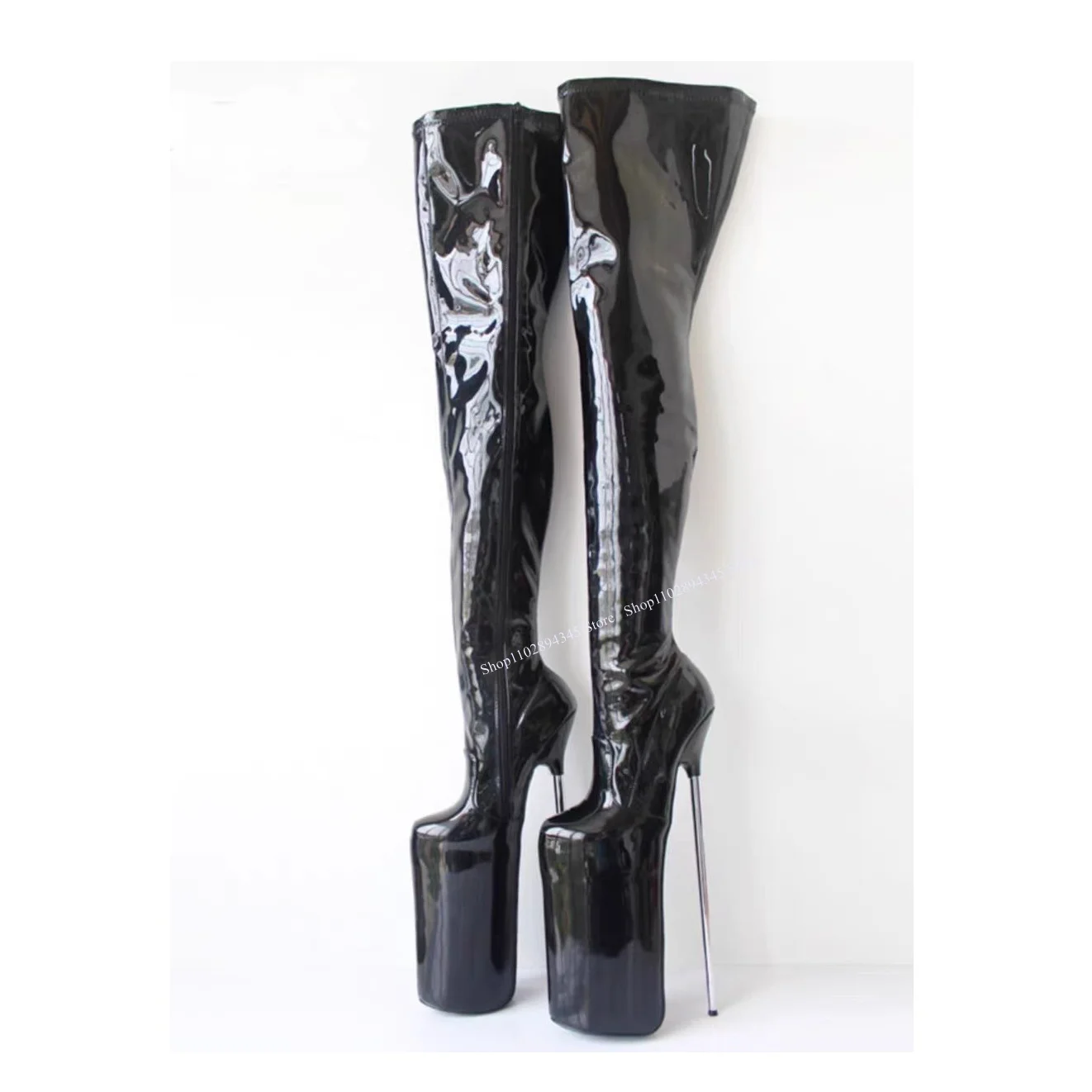 Red Over Knee High Platform Boots Pointed Toe Thin High Heel Fashionable Cool Sexy Western Winter Woman Shoes Zapatillas Mujer