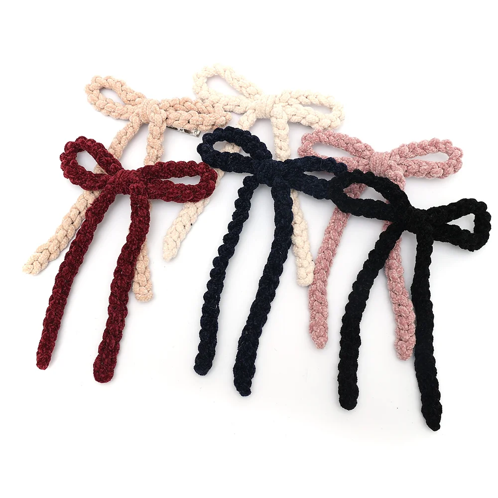 A6 Chenille tape Hair Bows Cute Hairpins Girls duckbilled  Hair Clips Barrettes  Clip Kids Headwear Fashion Hair Accessores band