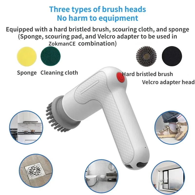 9-in-1 Electric Cleaning Brush Wireles Electric Spin Cleaning Scrubber Electric Cleaning Tool Kitchen Bathroom Cleaning Machine