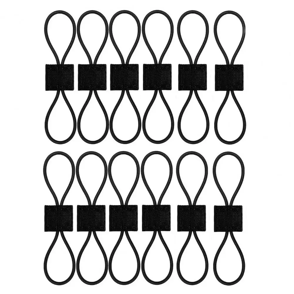 Backpack Elastic Webbing 12pcs Hiking Backpack Clips for Gear Holder Elastic Binding Ribbon Retainer Accessories