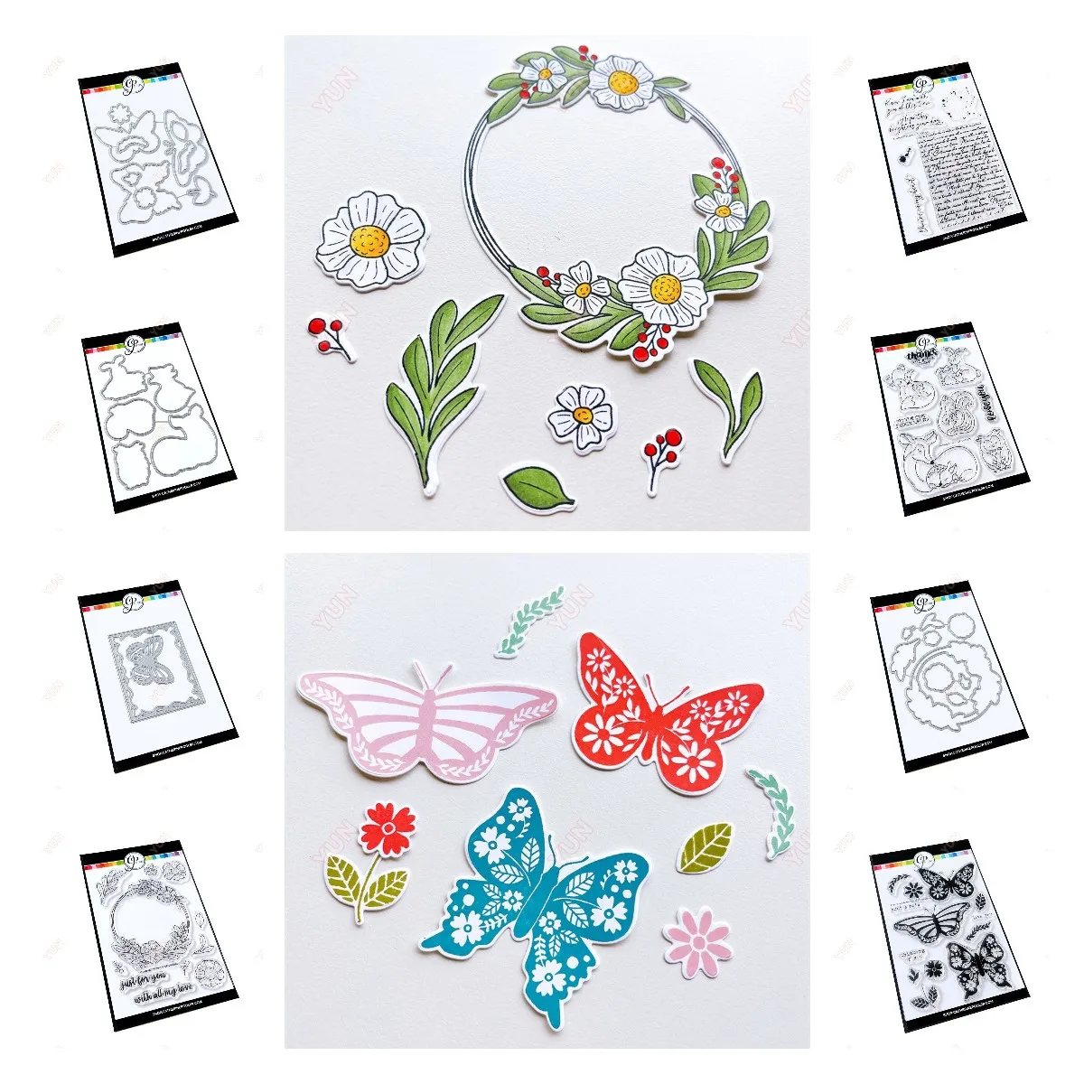 Flourished Butterflies Woodland Wreath Scrapbook Decoration Stamps Stencils DIY Gift Card Craft Metal Cutting Dies Greeting Card