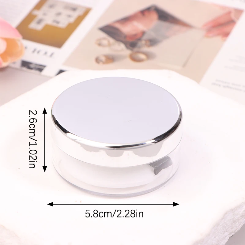 30g Plastic Empty Loose Powder Jar Makeup Puff Box Sifter Container Cosmetic Pot Portable Loose Powder Box Refillable Pot