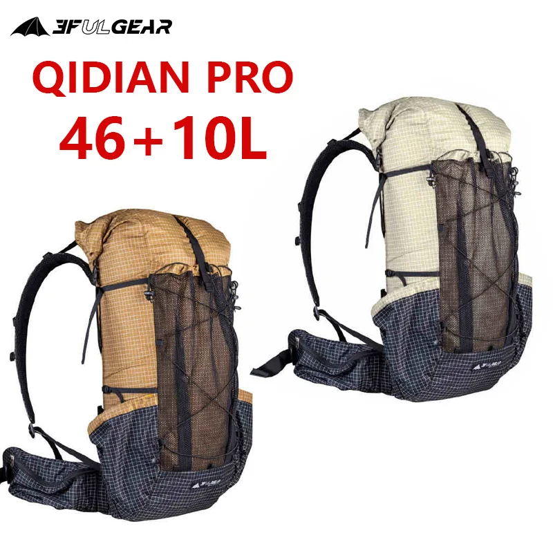 

3F UL GEAR QIDIAN PRO 46+10L Backpack Ultralight Outdoor Sport Bag Wear Resistant Camping Hiking Bag Waterproof Travel Rucksacks