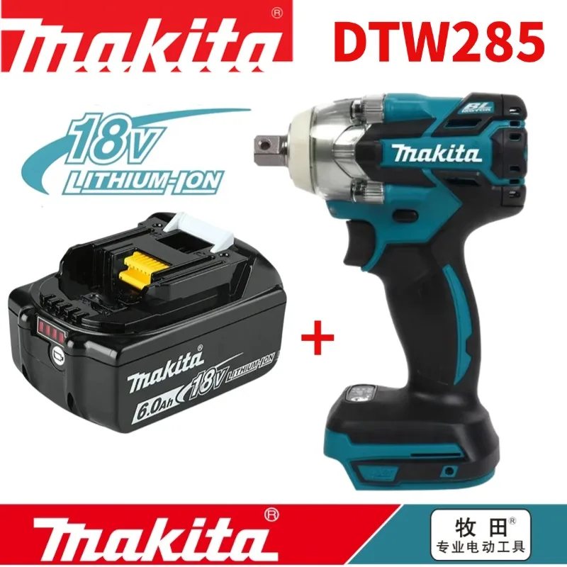 Kit de chargeur de batterie Makita 18V 6.0Ah, puissance longue durée pour LXT makita DTW285, compatible avec BL1860B BL1815N BL1840 BL1850