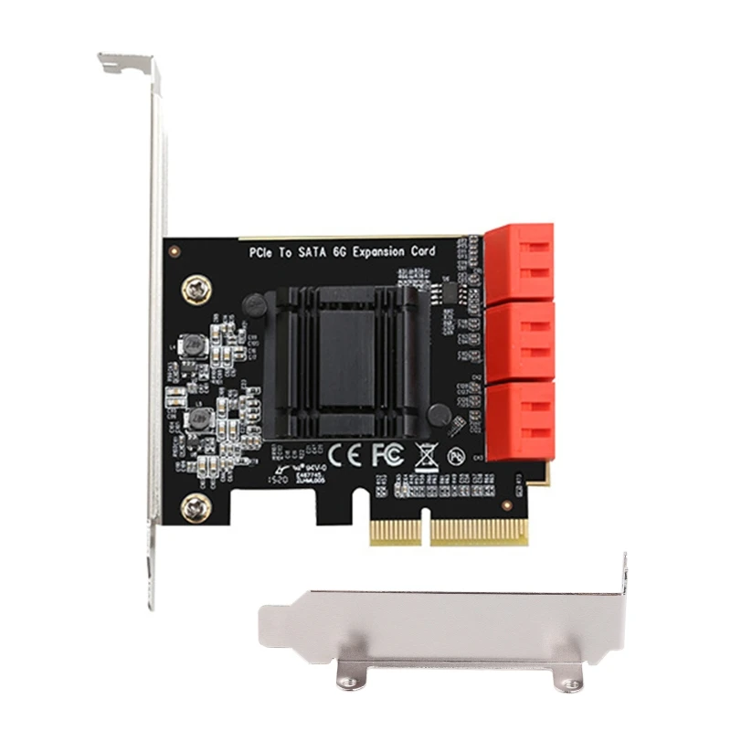 

PCI-E 4X to Expansion Card 6 Full Speed Ports 6Gbps Transfer Expansion ASM1166 Chip for Win7 / 8 / Linux / for