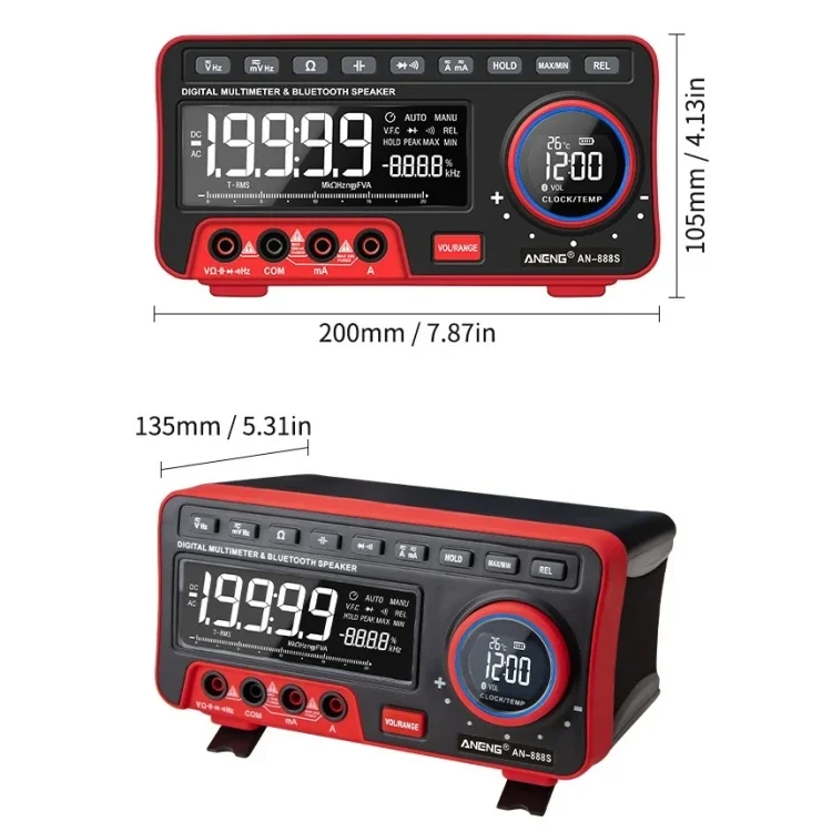 ANENG AN-888S Professional High Quality Audio LCD Display Voltage Current Multimeter