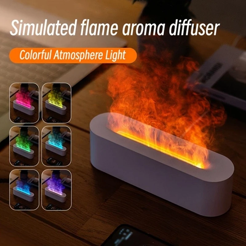 USB Ultrasonic Cool Mist Essential Oil Aromas Diffuser With Colorful Light 150ML White