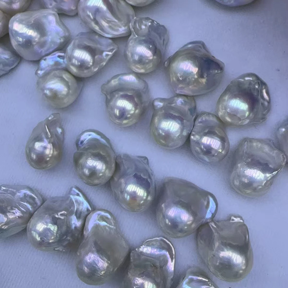 5A No Hole Fish Tail Baroque Pearl Beads, 100% Natural Irregular Loose Pearls for DIY Jewelry Making Necklace Earrings 15x20mm