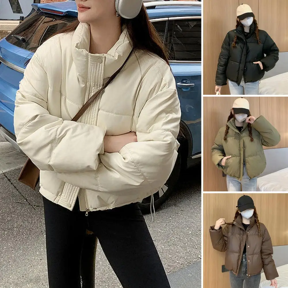 

Cotton Jacket Women's Winter Student Stand Collar Thicken Coat Ladies Loose Casual Cotton Jackets Female Parka Overcoat