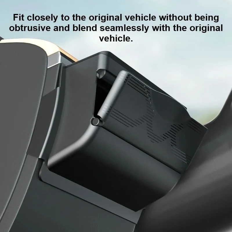 

Driver Side Mini Glove Compartment Storage Box for Tesla Model Y 2021-2024 Car Accessories Dashboard Phone Holder Eyeglass Case