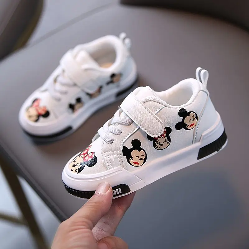 Mickey Mouse Girls Spring And Autumn 1-3-5 Years Old Children\'s Sneakers Shoes Baby Toddler Shoes Boys\' Sneakers Super Light