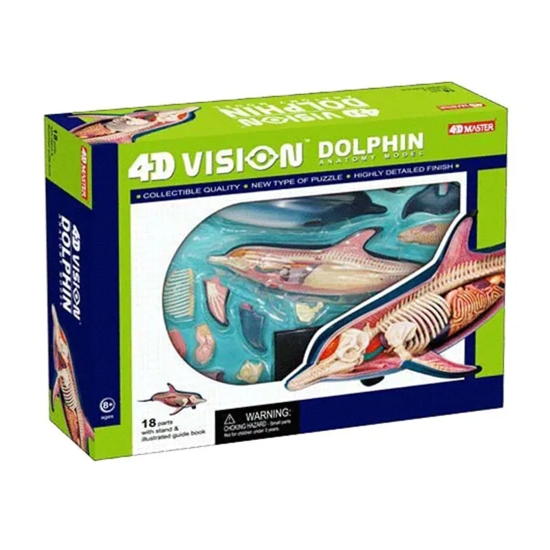 4D Vision Dolphin Organ Anatomy Model Animal Puzzle Toys for Kids and Medical Students Veterinary Teaching Model