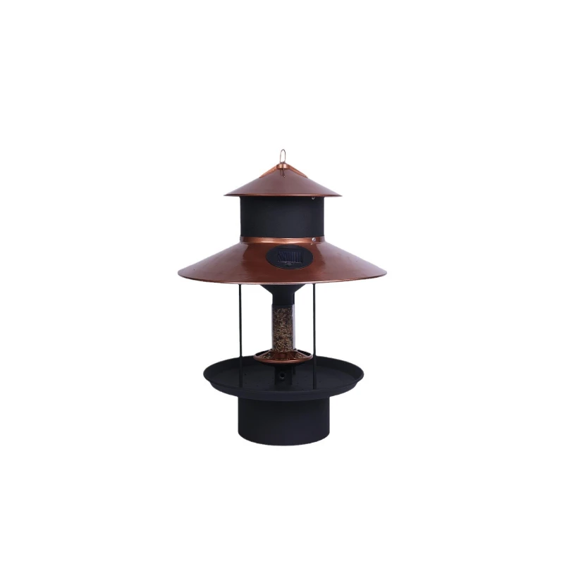 

Outdoor Hanging Metal Bird Feeder Garden Solar Light Feeder