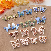 Mystical Dragonfly Butterfly Polymer Clay Cutters Cottagecore Butterfly Shape Earrings Jewelry Pendant Pottery Clay Making Tools