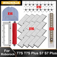 Fit For Roborock S7 S7 Plus T7S Plus T7S Robotic Vacuum Replacement Accessories Dust Bag Main Side Brush Filter Mop Cloths Parts