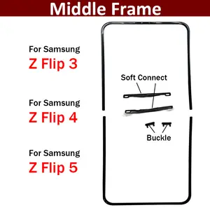 Bilashmart Front Screen Stand Middle Bezel Frame LCD Display Bracket Plastic Hoder Samsung Z Flip 3 4 5 F731 F721 F711
