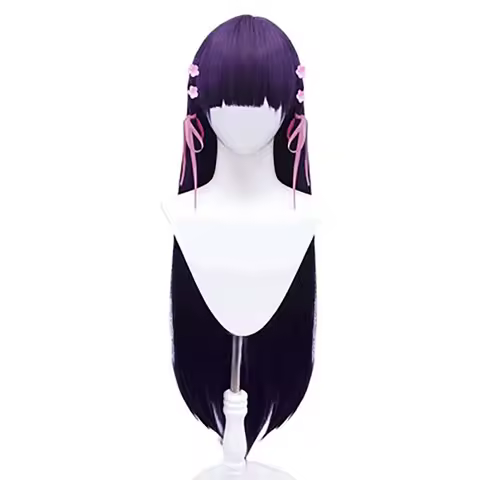 Anime My Happy Marriage Miyo Saimori Cosplay Wig Long Purple Hair Halloween Party for Women