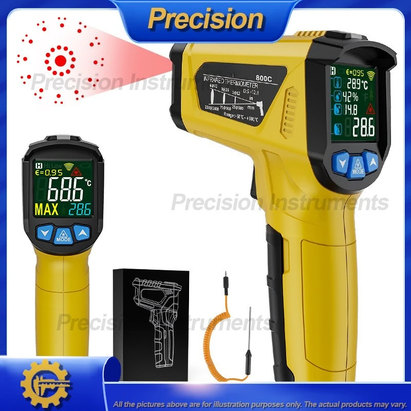 2026 Digital Infrared Thermometer High Precision Industrial Handheld Temperature Gun for Medical and Home Use