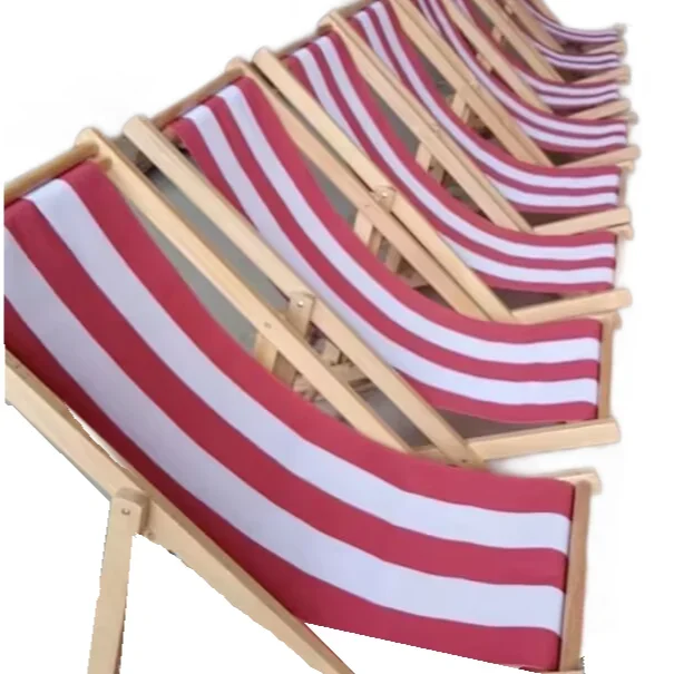 

Wholesale Foldable Recliner Portable Custom Design Folded Camping Wood Cheap Beach Long Chairs