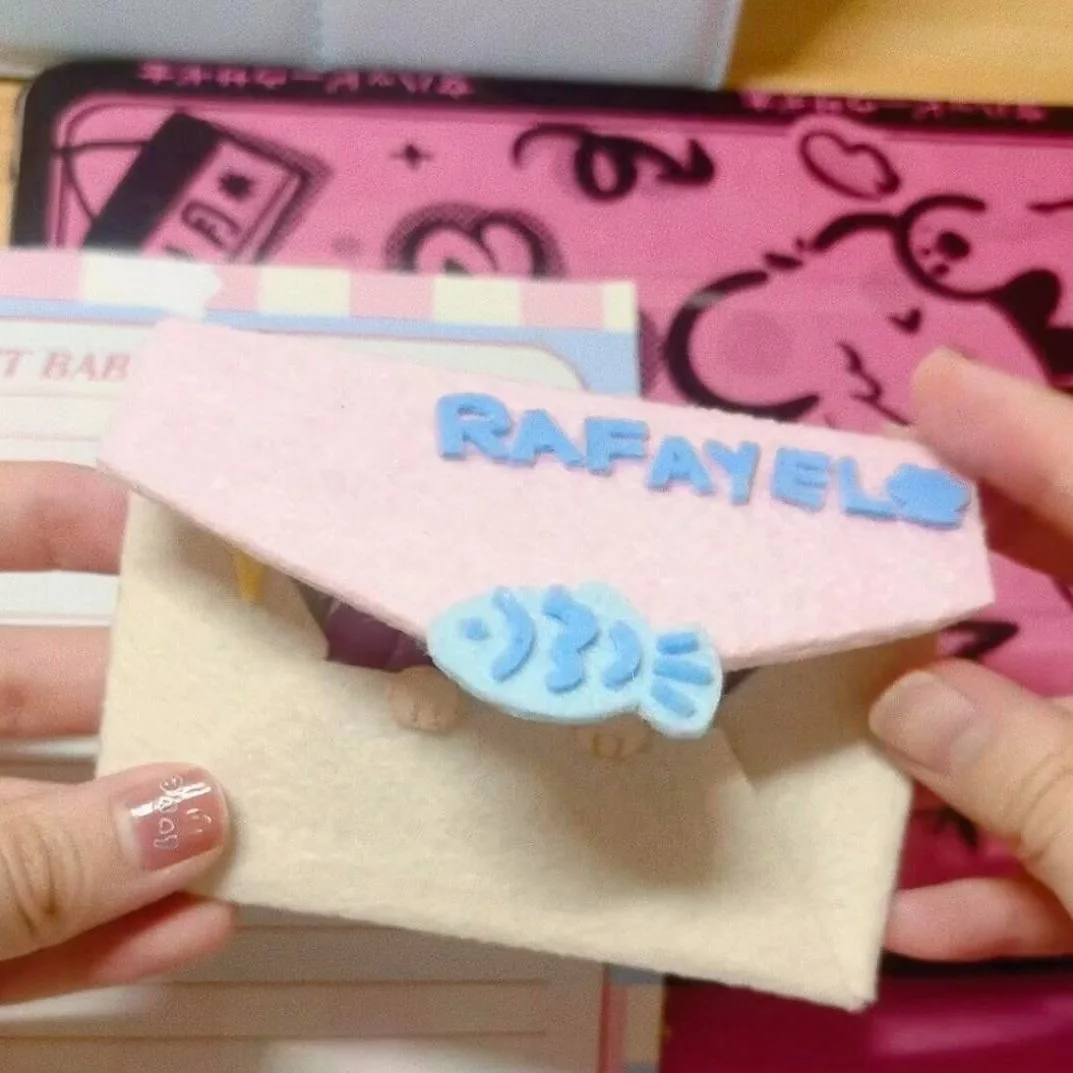 New Love and Deep Space Rafayel Sylus Birthday Envelope Non woven Handmade Blessing Letter Pendant