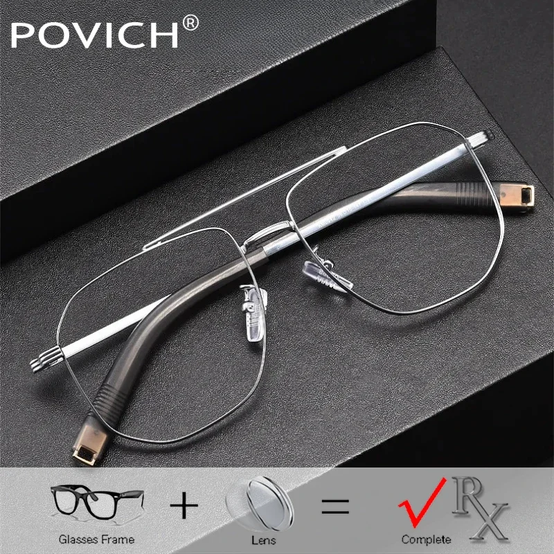 

Big Square Titanium Doctor With Prescription Glasses Men Multifocal Progressive Eyeglasses Bifocal Optical Photochromic Eyewear