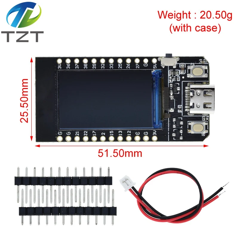 T-Display ESP32 WiFi And Bluetooth-Compatible Module Development Board 1.14 Inch LCD Control Board CH9102 for Arduino