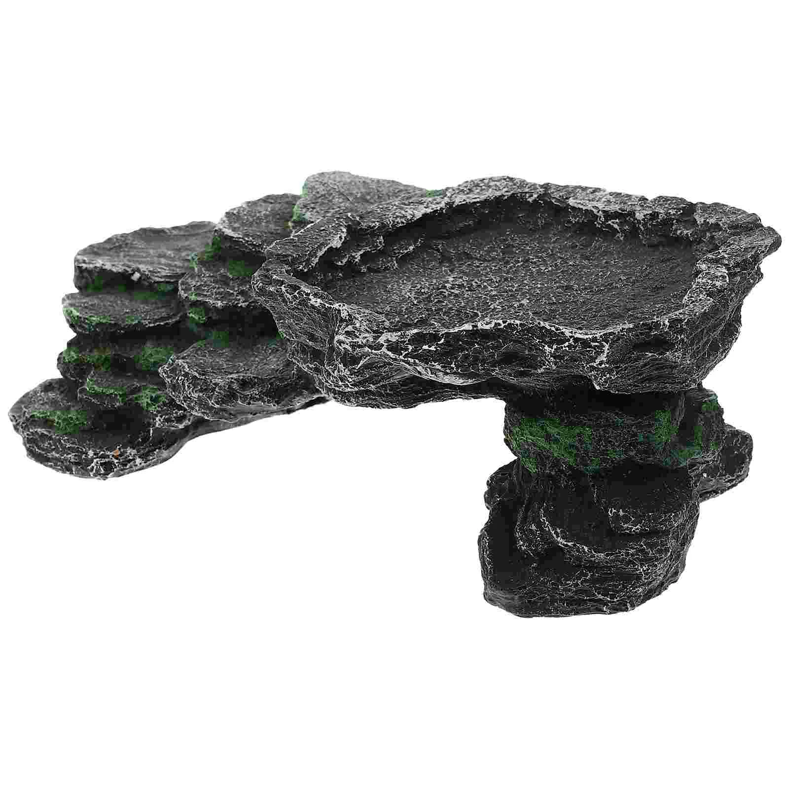 

Pet Climbing Turtle Reptiles Resin Shelter Tortoise Habitat Animal Container Vivid Basking Platform Simulated Ramp Desktop