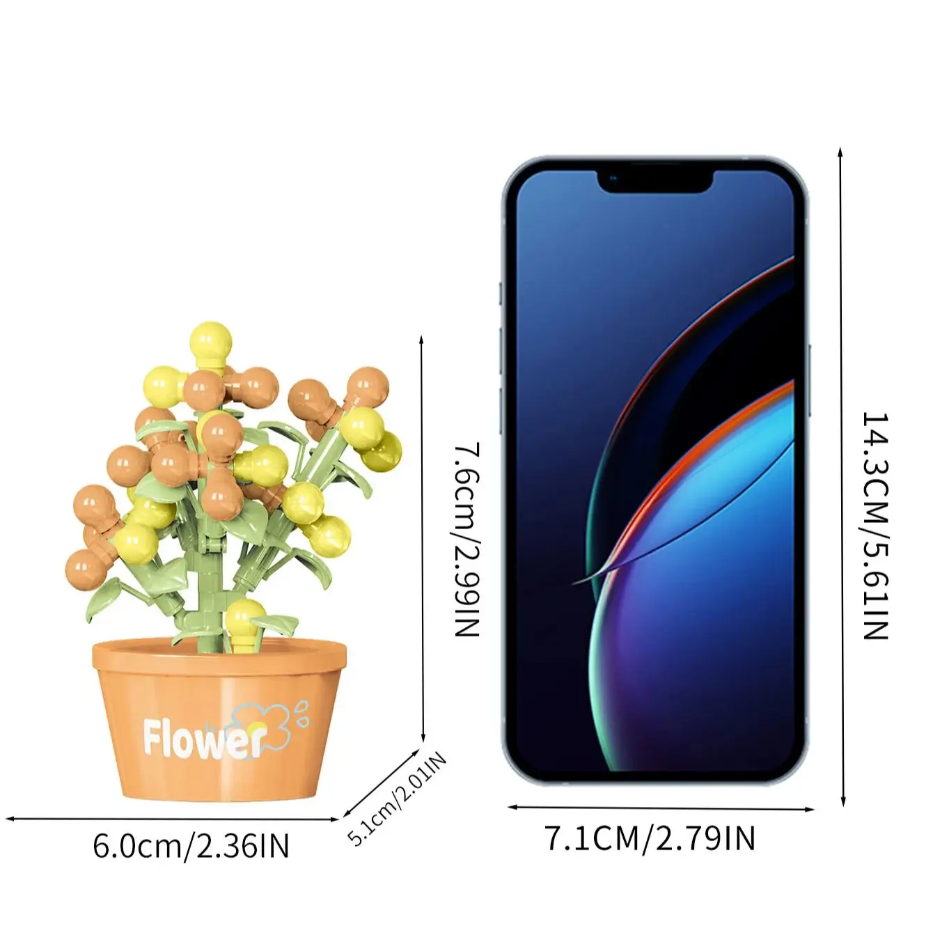 Succulent bonsai ornament model 12 pots of flowers per box mini building blocks toys home desk decoration flower gift