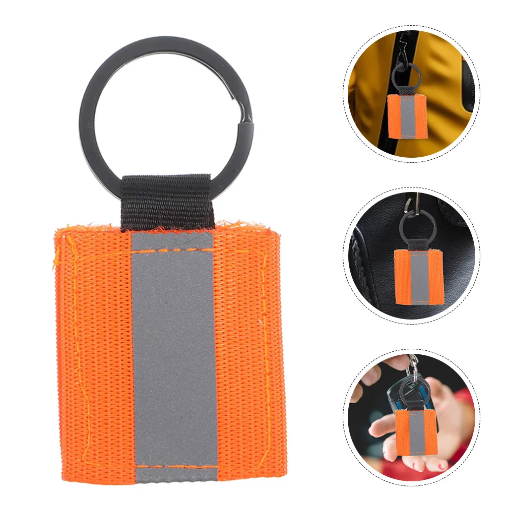 

8 Pcs Reflective Keychain Warning for Kids Tag Lanyard Cool Men Ring Aluminum Alloy Bag Charm Man