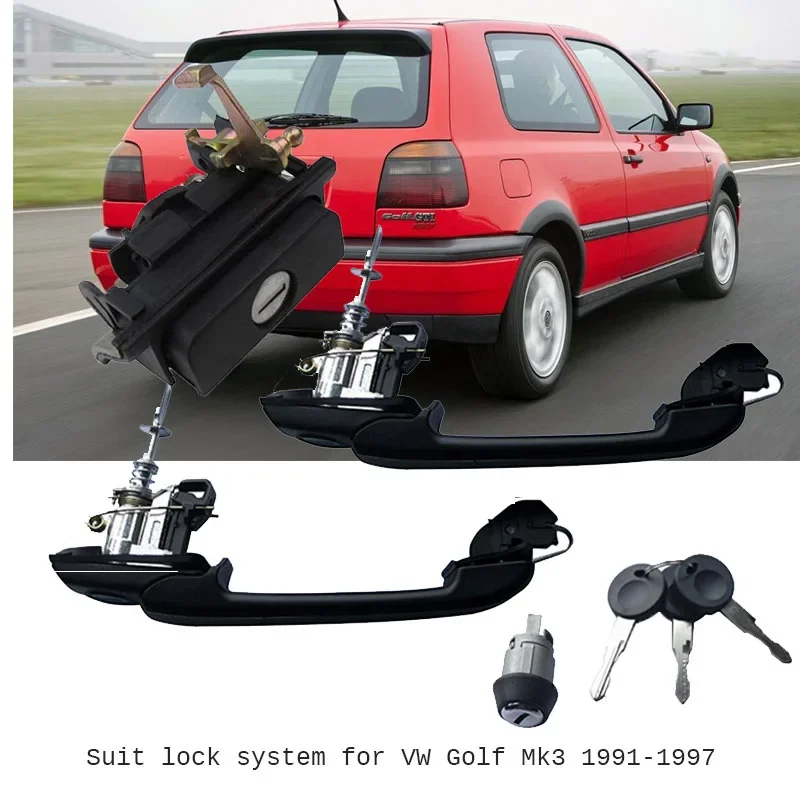 Suit Lock System for VW Golf Mk3 1992-19981Jetta 1994 1H0837207B 1H0905855A 1H6827571A