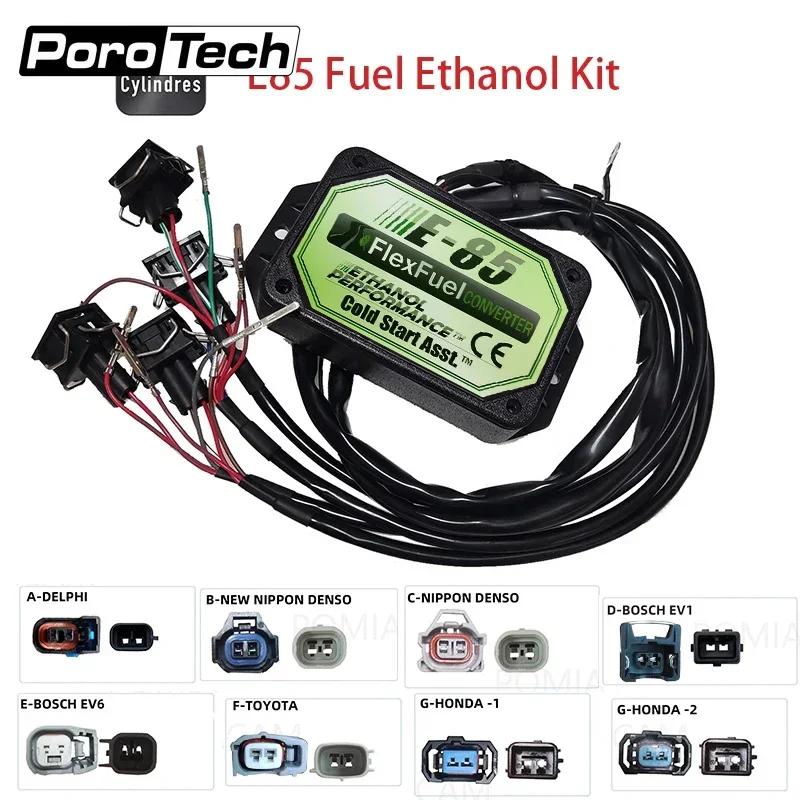 Envío Gratis kit de conversión E85 de 4 cilindros con Asst de arranque en frío. biocombustible e85, coche de etanol, convertidor de bioetanol