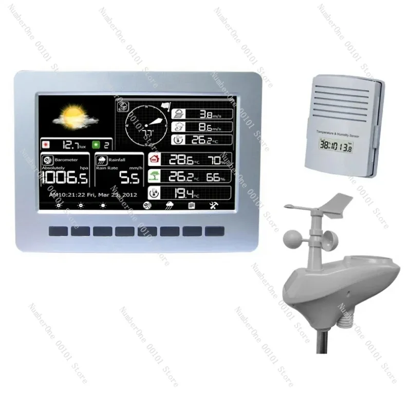 Wireless Weather Station WiFi Connection Solar Charging Wireless Transmission Wind Direction and Wind Speed Measurement