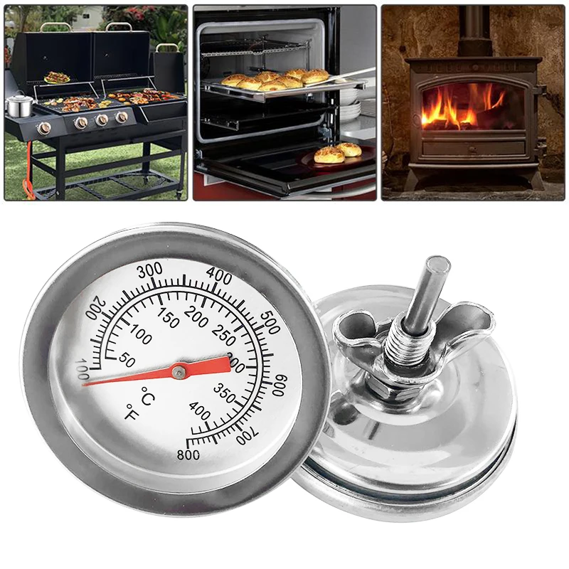 Barbecue Charcoal Grill Thermometer Pit Wood Smoker Thermometer Temperature Gauge Grill Pit Thermometer Fahrenheit/℃ Products