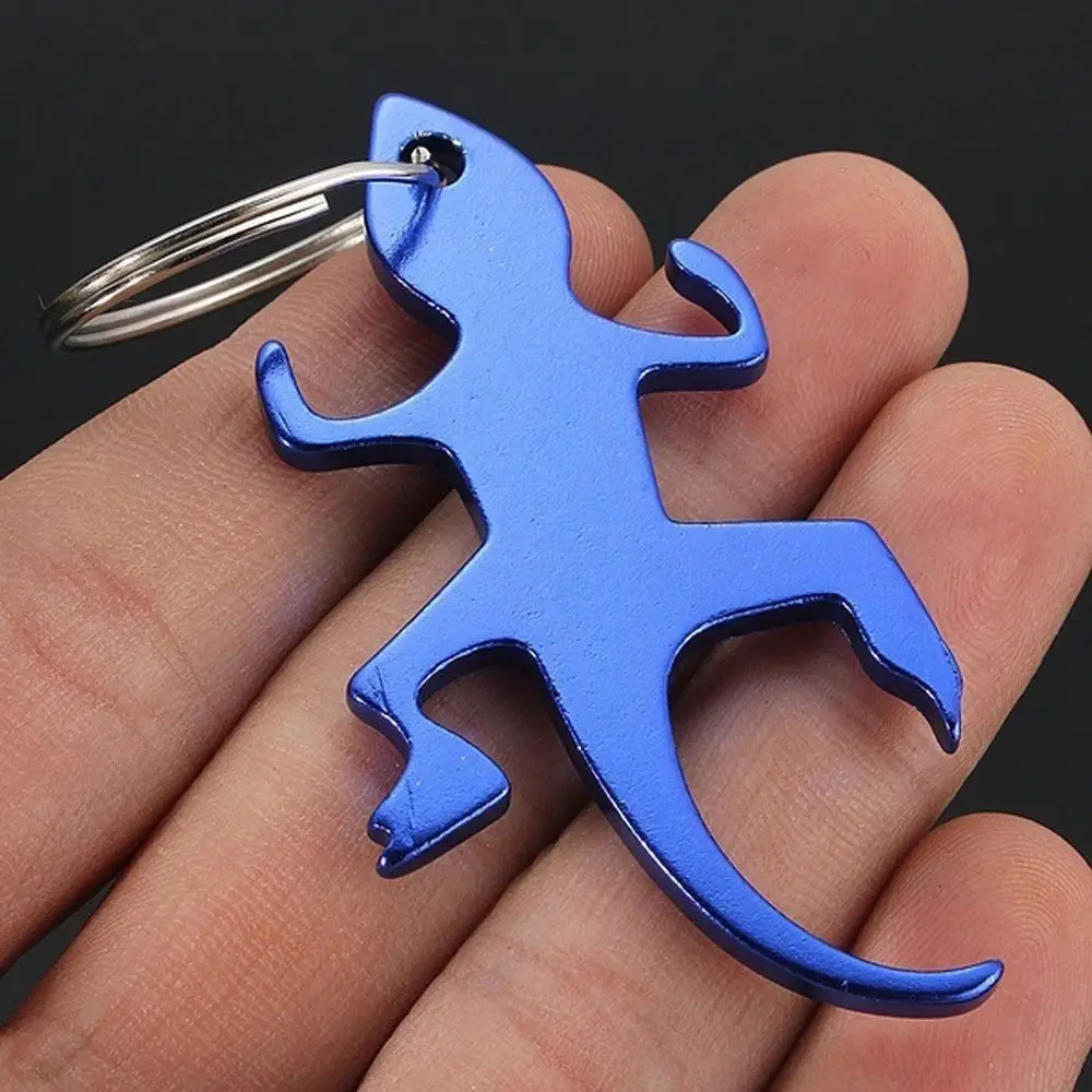 Lizard Shape Novelty Aluminum Alloy Keyring Keychain Bar Beer Bottle Cap Opener Pocket Tool