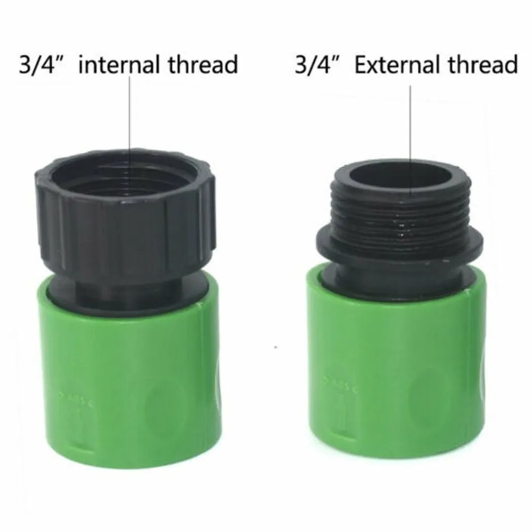 

3/4” Garden Watering Hose Quick Connector End Female And Male Hose Coupling Joint Adapter Extender Set For Hose Pipe Tube