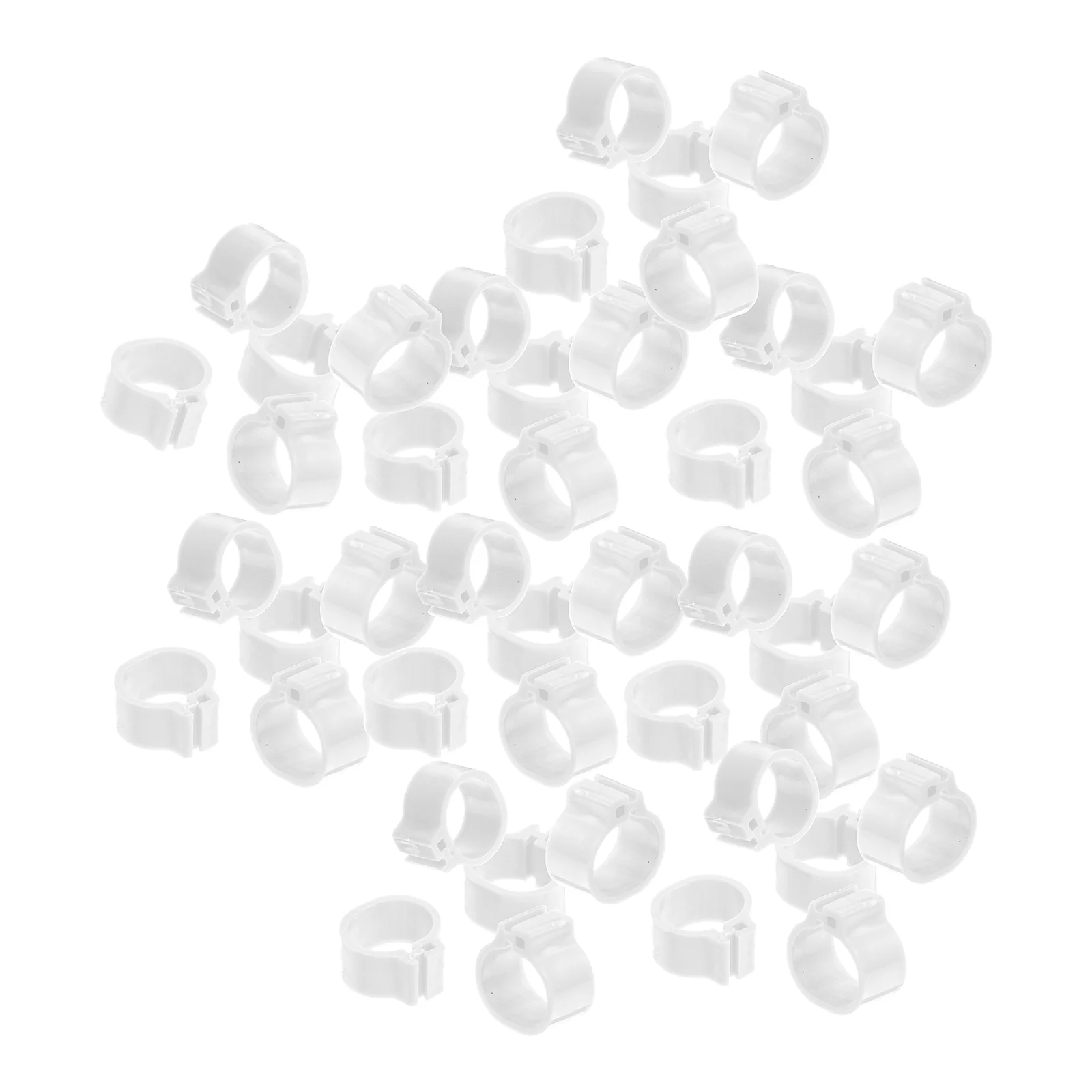 

100Pcs Pigeon Foot Rings Durable Plastic Clip on Leg Bands Identification Tools for Bird Breeding Poultry Management Supplies