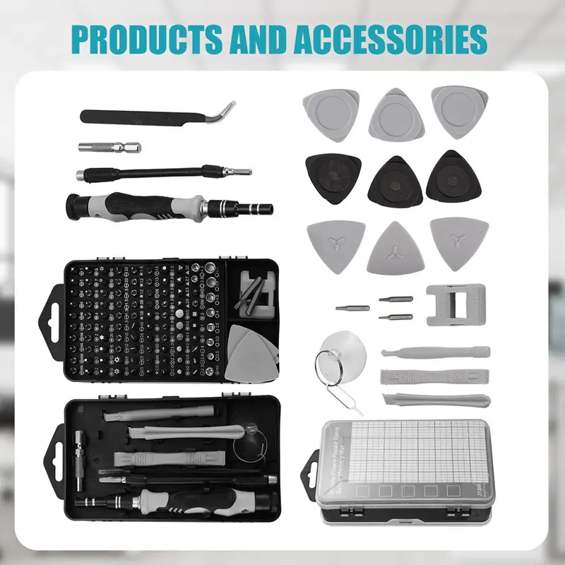 122-In-1 Multifunctional Precision Magnetic Screwdriver Set Computer PC Mobile Phone Equipment Repair Screwdrive Kit