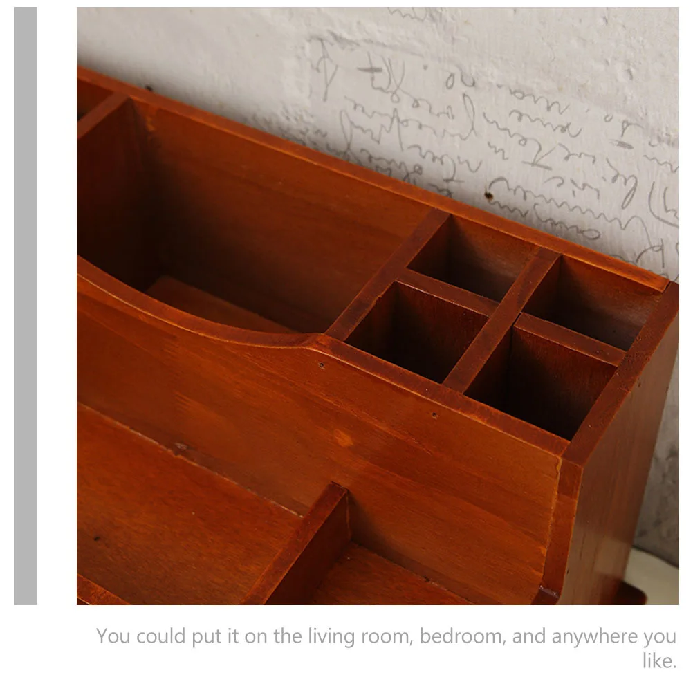 

Stylish Wooden Drawer Storage Box Organizer with Multiple Compartments for Desktop Dressing Table Durable and Compact