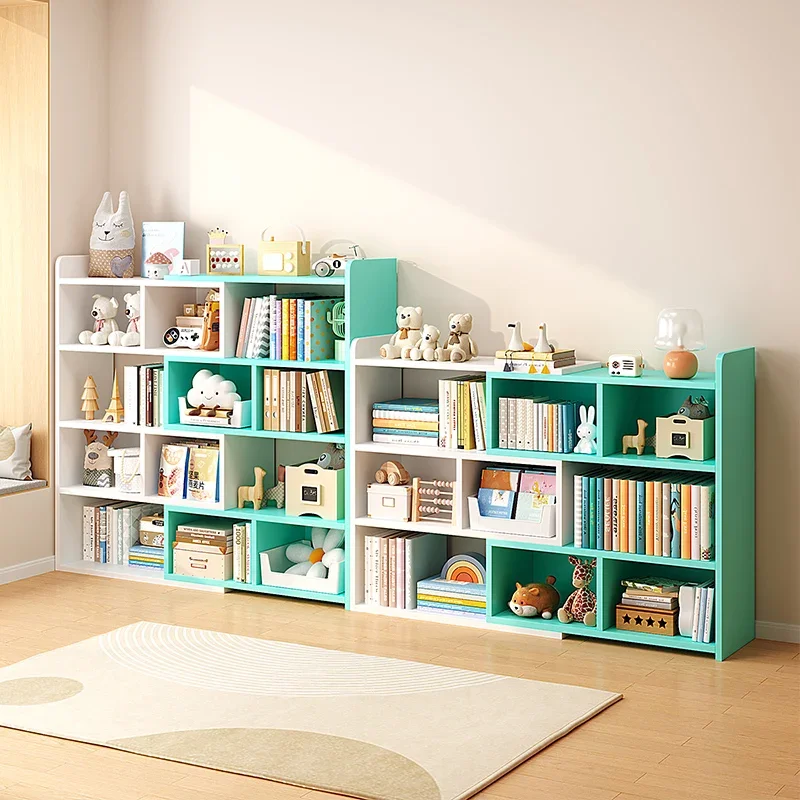 

Simple bookshelf storage rack, floor to ceiling picture book storage rack, multi-layer storage, expandable bookshelf