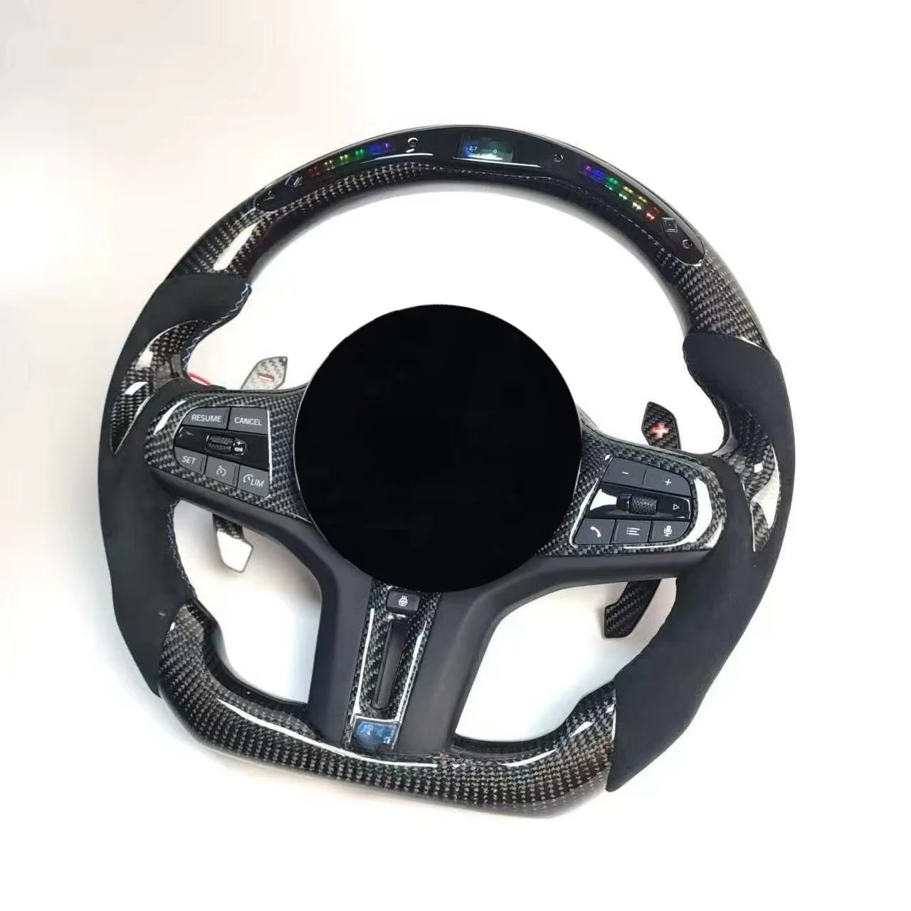 Customized Sports Leather 3 Spoke Steering Wheel 370mm Grip Size for 3/5 Series M3/M4/M5/M6