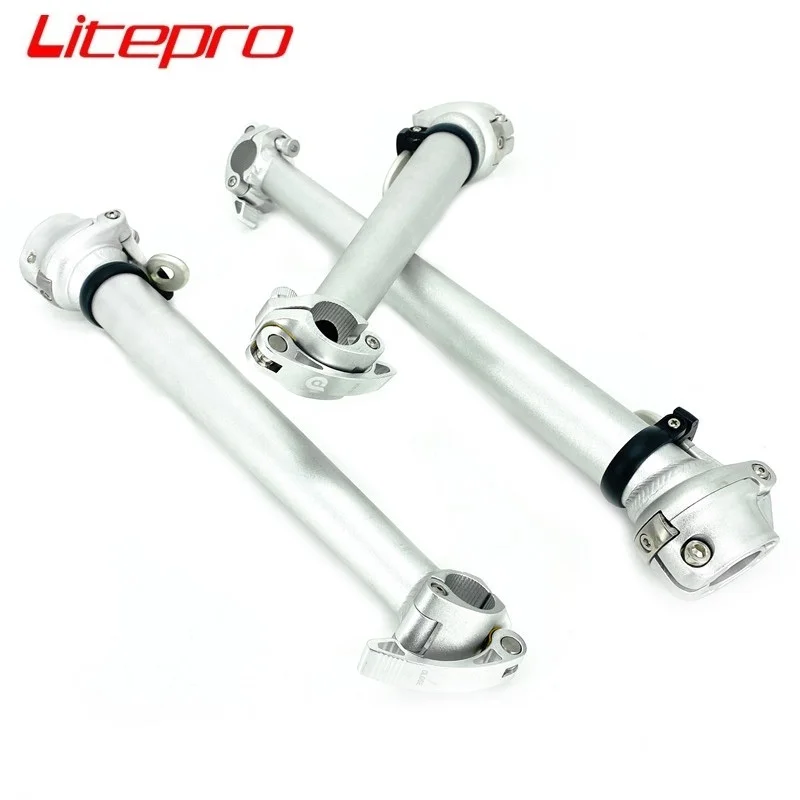 Litepro Right Folding Silver Stem 29cm 35cm 40cm Aluminum Alloy Stem For Dahon Bay412 K3 K3Plus 14-16-18\