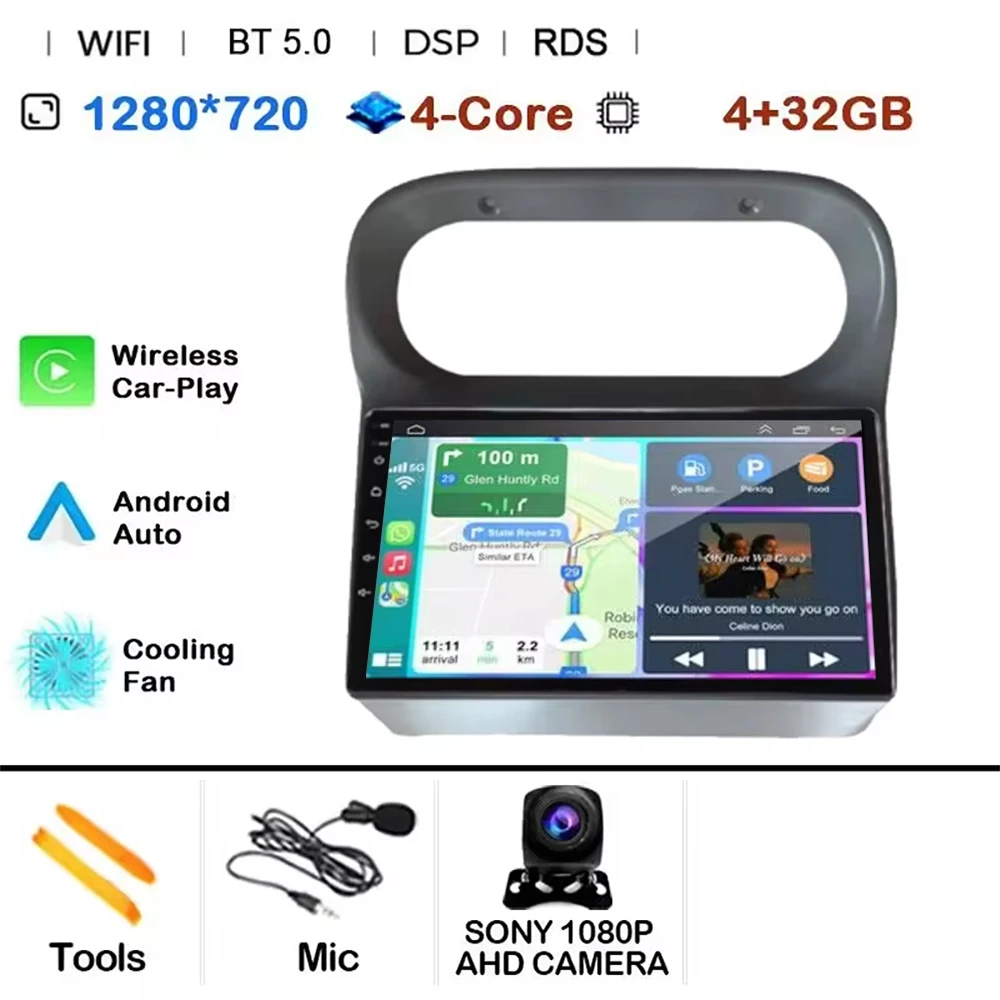 Android 15 Carplay Stereo voor Renault Twingo 2005 - 2013 Carplay Auto Scherm Autoradio Intelligent Systeem GPS Navigatie GPS RDS
