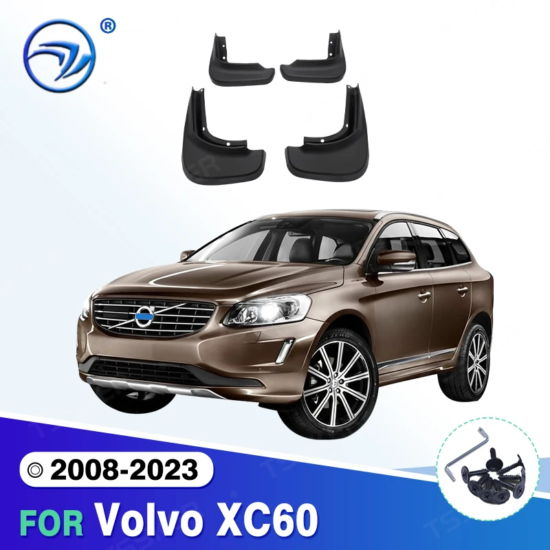 Volvo xc60 2008 - 2023 2009 2010 2011 2012 2013、泥フラップ、スプラッシュガード、フェンダーアクセサリー用の車のマッドフラップ