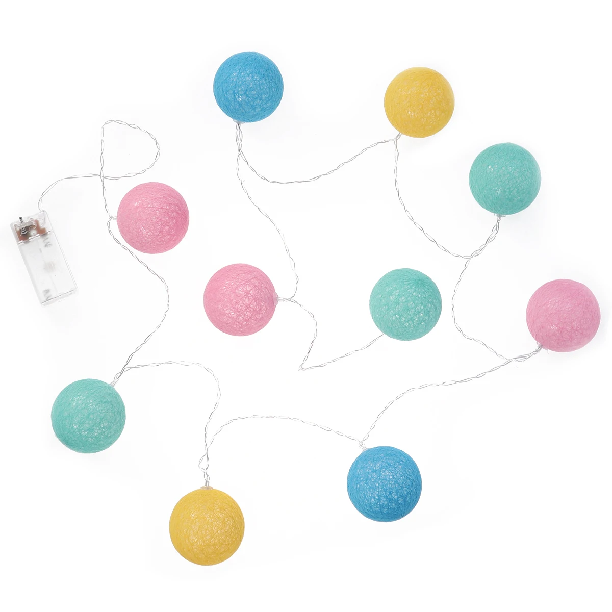 الحلوى الملونة LED ضوء سلسلة 2M خيط القطن الكرة ديكور مهرجان عيد الميلاد حفل زفاف رومانسية جو الإضاءة