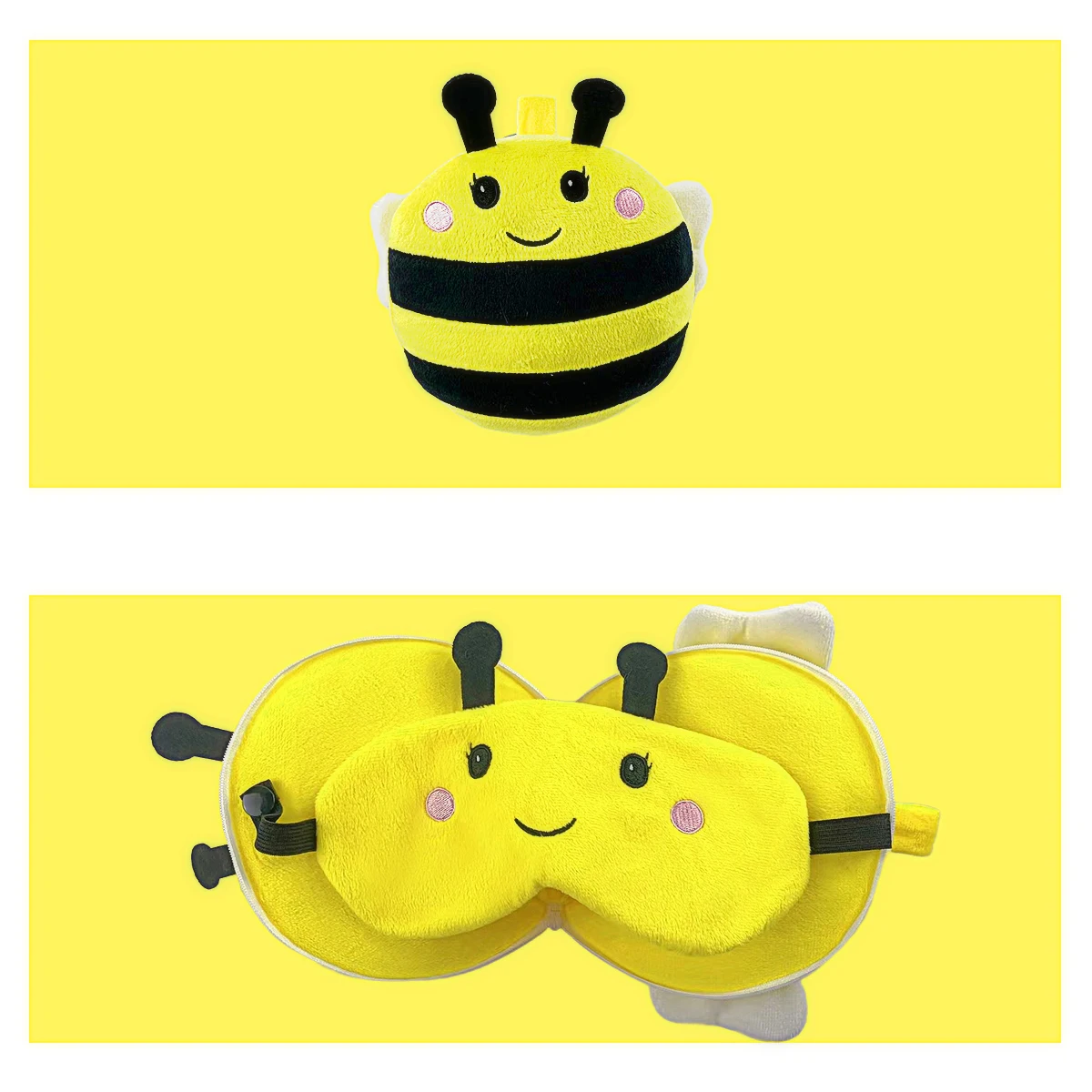 Eye Mask and Neck Pillow Combination, Cute Stuffed Animal Neck Pillow, Convenient for Travel
