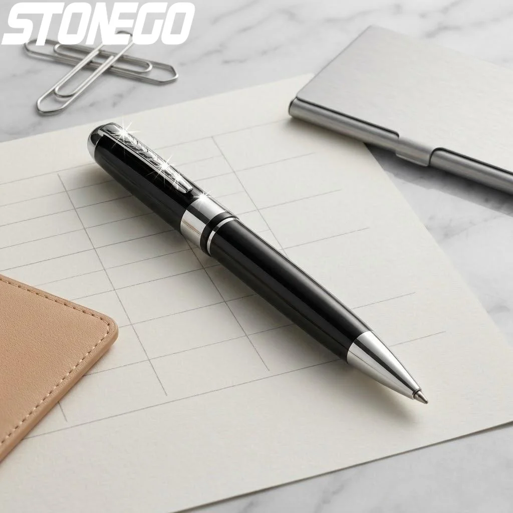 Twist Business Ballpoint Pen Smooth Writing Roller Elegant Curves Signature Office School Supplies