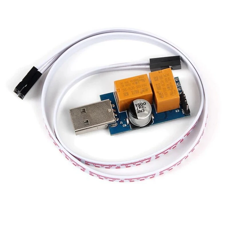 Cartão de guarda USB para PC Gaming Server, reinício automático, relé duplo, tela azul, Crash Timer, Reset, 5pcs