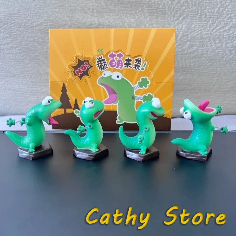 

Cartoon Lizard Blind Box Mystery Box Cute Green Lizard Model Anime Periphery Creative Desktop Decor Doll Birthday Holiday Gifts